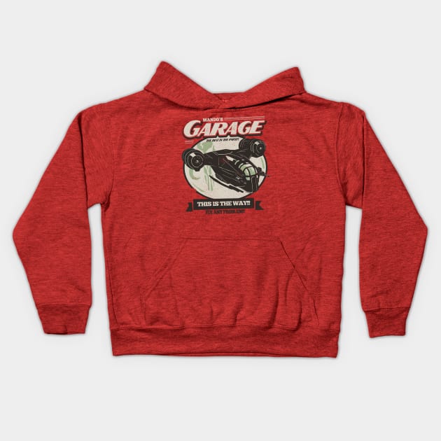 Mando's Garage Kids Hoodie by Piercek25